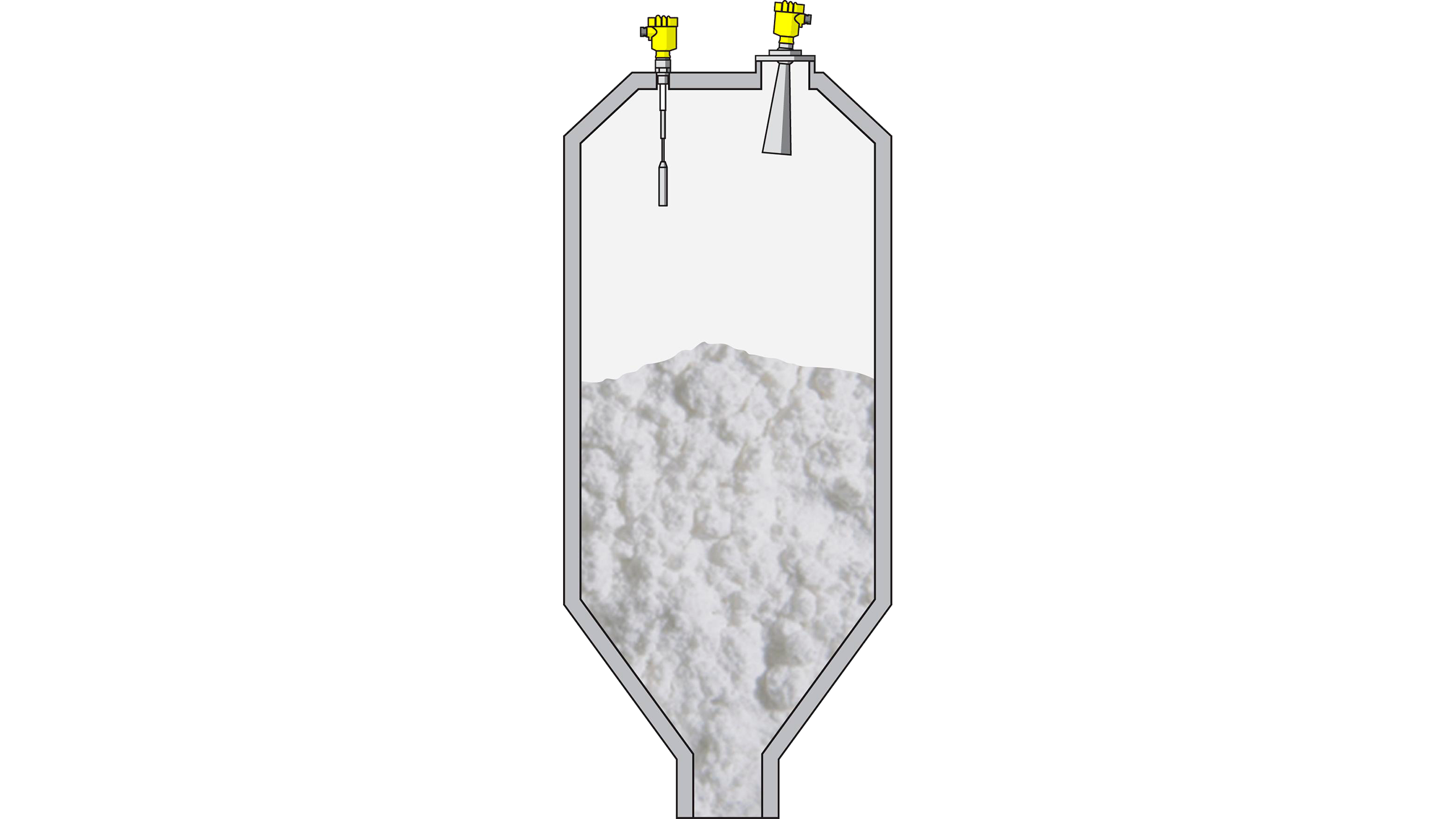 Radar_niveau_pulver_granulater